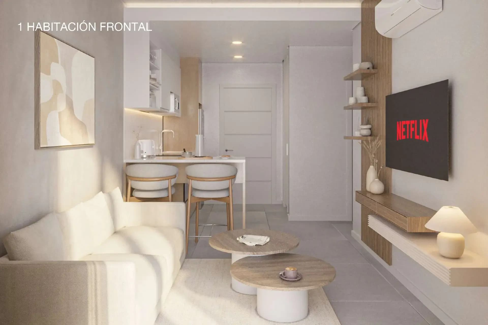 APARTAMENTO 1 DORMITORIO FRONTAL DE 41 M², EN ZONA SHOPPING MARISCAL