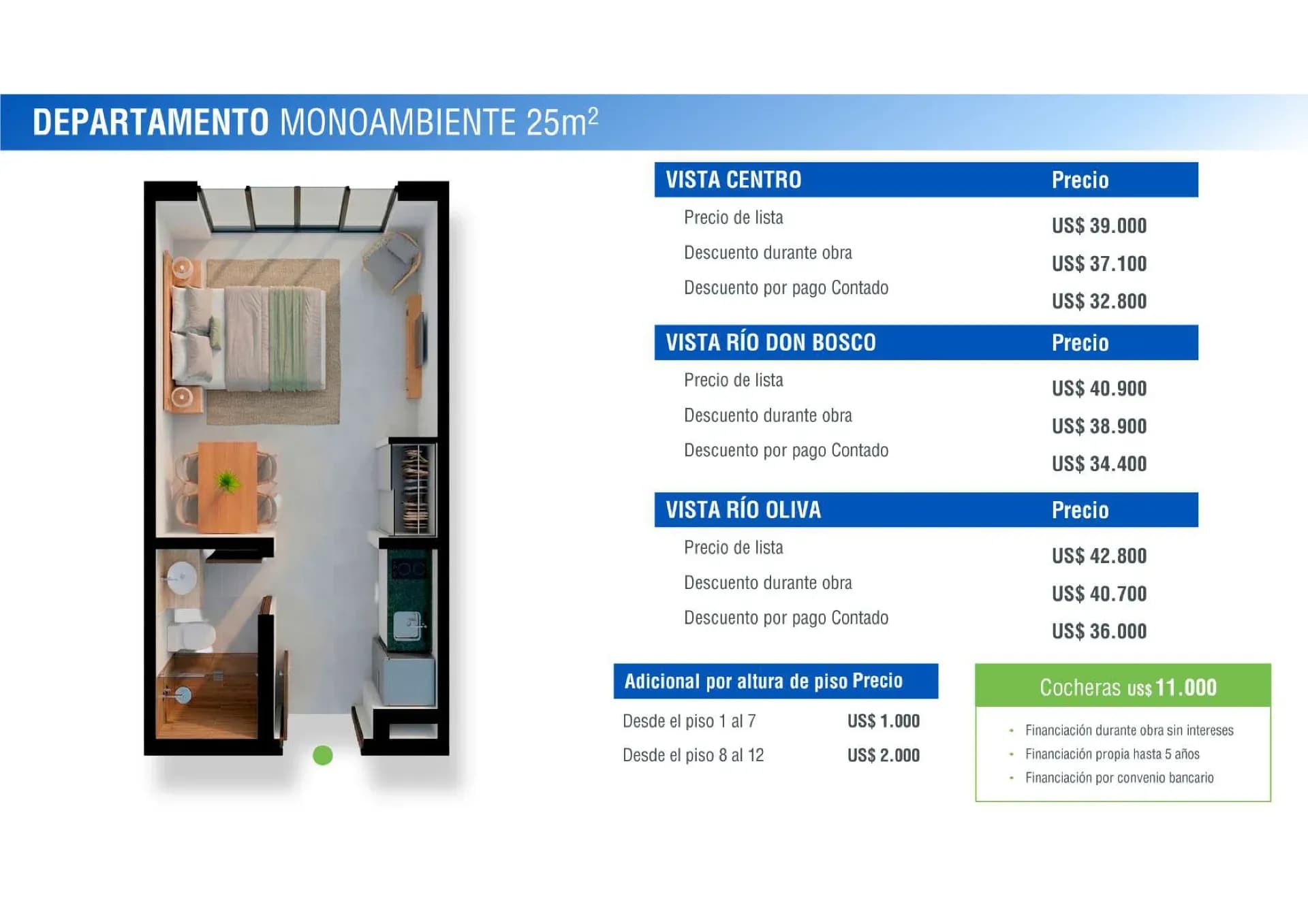 Foto 2 de 5 - APARTAMENTO MONOAMBIENTE 25 M² CON VISTA AL CENTRO, INVERSIÓN INTELIGENTE EN EL CENTRO DE ASUNCIÓN